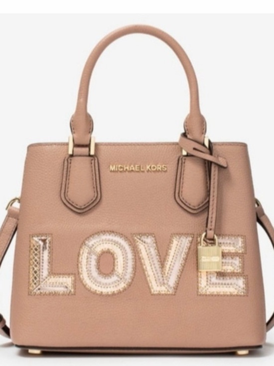 Michael Kors Handbags - Michael Kors Adele Limited Edition Love Bag Satchel Crossbody Mauve